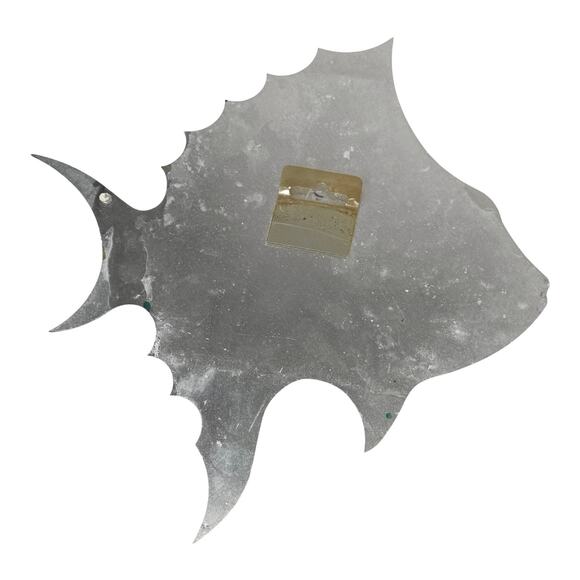 VTG Metal FISH ART Wall Hanging 11.25” Nautical Sea Tropical Water Decor Green - Picture 2 of 4